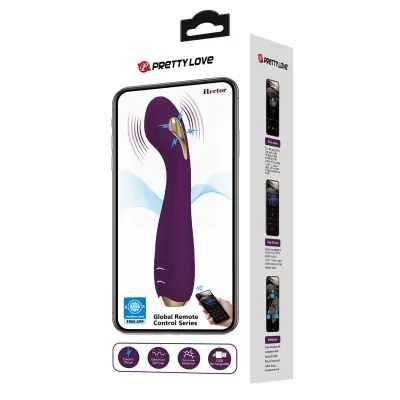 Hector Electroshock Vibrator App Control Purple | Pretty Love