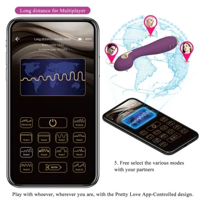Hector Electroshock Vibrator App Control Purple | Pretty Love