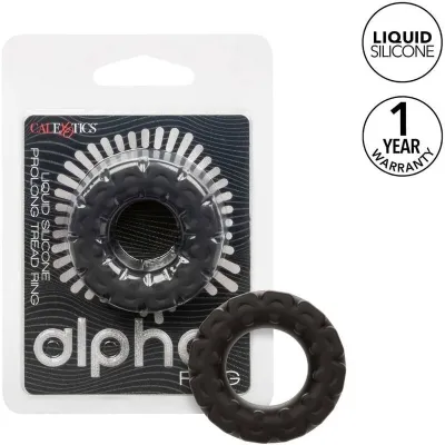 Black silicone ring in packaging, with the text "Liquid Silicone" and "1 Year Warranty".