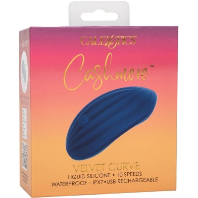 Cashmere Samt Curvy Blau | Calex