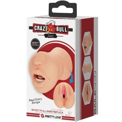 Zoey Vagina-Shaped Masturbator with Dual Entrance