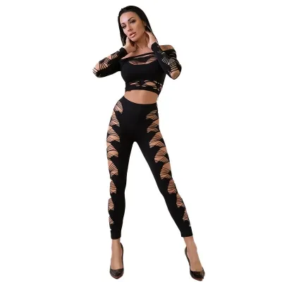 Cr 4436 Top & Leggings Black S/L – Chili rose