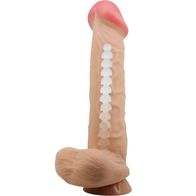 Realistischer Sliding Skin Dildo Mit Saunapf Hautfarben 26cm | Pretty Love