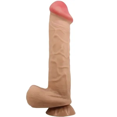 Realistic Sliding Skin Dildo with Sauna Cup Flesh 26cm – Pretty Love