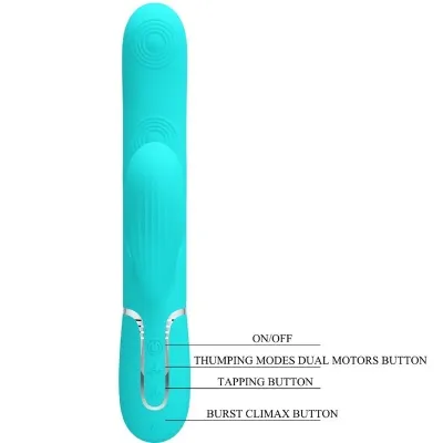 Perlita 3 in 1 G-Spot Vibrator Aqua Green | Pretty Love