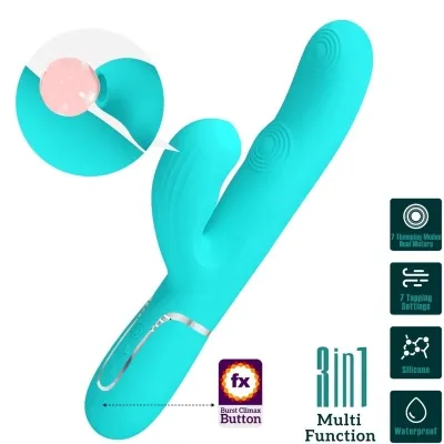Perlita 3 in 1 G-Spot Vibrator Aqua Green | Pretty Love
