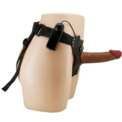 Starks Multi-Speed Harness Dildo 17,5cm Braun – Pretty Love