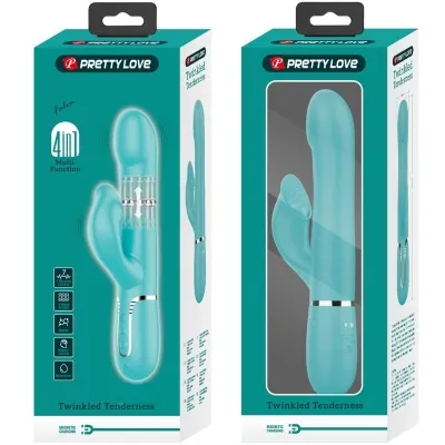 Rabbit vibrator Pearls Aqua Green | Pretty Love
