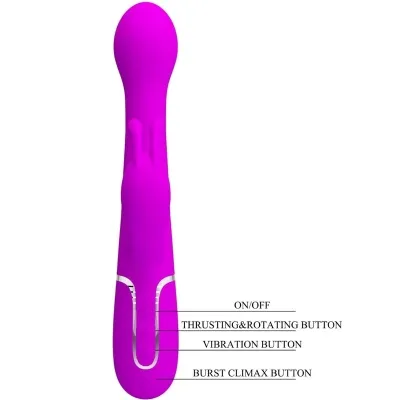 Dejon Rabbit Vibrator 3 In 1 Purple | Pretty Love