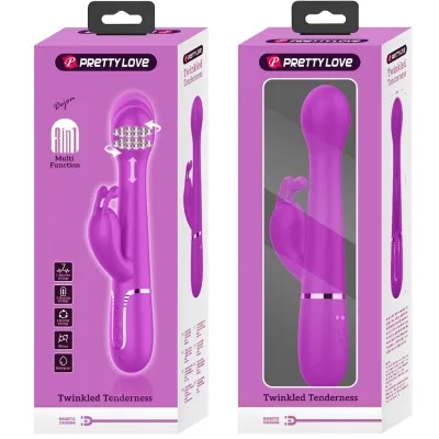 Dejon Rabbit Vibrator 3 In 1 Purple | Pretty Love