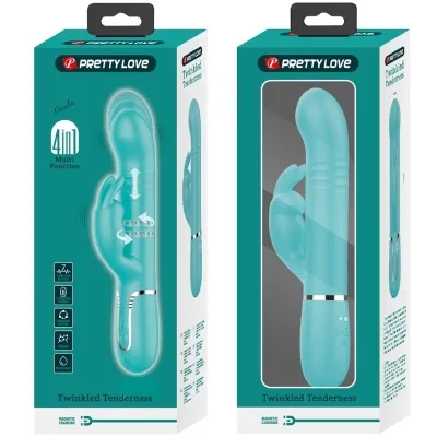 Coale Rabbit Vibrator Beads Aqua Green | Pretty Love