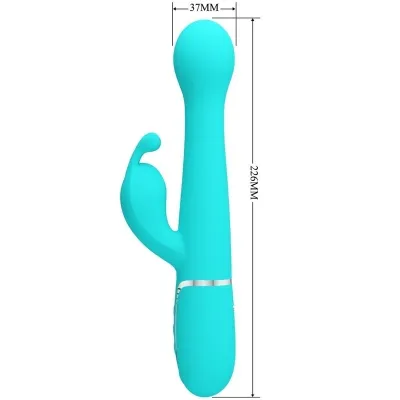 Dejon Rabbit Vibrator 3 In 1 Aqua Green | Pretty Love