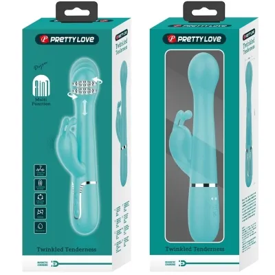 Dejon Rabbit Vibrator 3 In 1 Aqua Green | Pretty Love