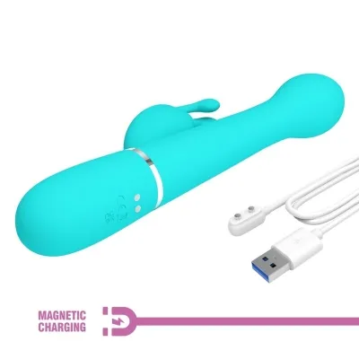 Dejon Rabbit Vibrator 3 In 1 Aqua Green | Pretty Love