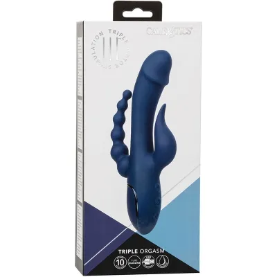 Triple Orgasm Vibrator Blau | Calex