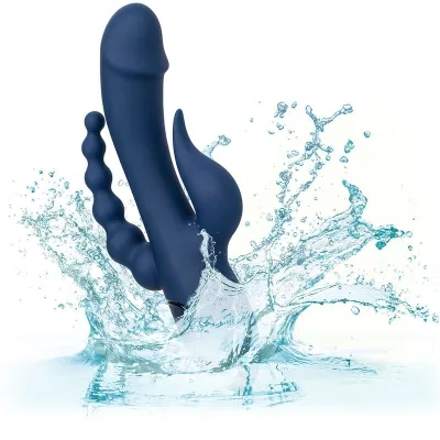 Triple Orgasm Vibrator Blau | Calex