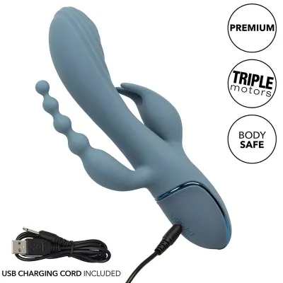 Triple Ecstasy Vibrator Grau | Calex