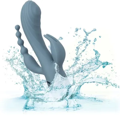 Triple Ecstasy Vibrator Grau | Calex