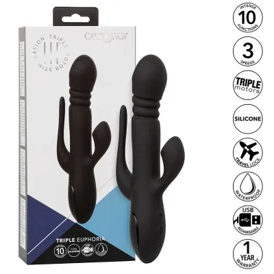 Triple Euphoria Vibrator Schwarz | Calex