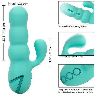 Del Mar Diva Rabbitvibrator Aqua Grün | Calex