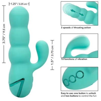 Del Mar Diva Rabbitvibrator Aqua Grün | Calex