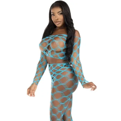Top & leggings hardcore blue – Leg Avenue