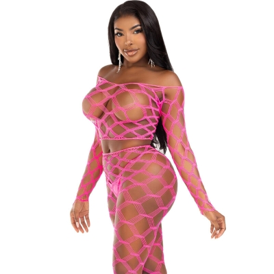 Top & Leggins Hardcore Pink | Leg Avenue