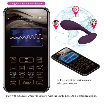 Baird G-Spot App Vibrator 12 Modes Purple | Pretty Love