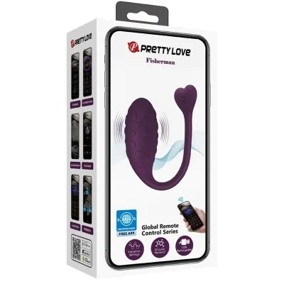 App Gesteuertes Fisherman Vibrierendes Ei Lila – Pretty Love