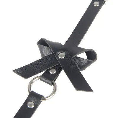 Leather Chain Leg Harness Black – Subblime