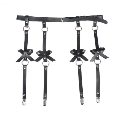 Leather Chain Leg Harness Black – Subblime