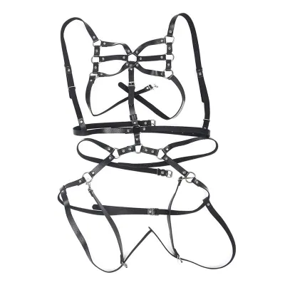 Körperharness Verstellbare Riemen Leder Schwarz – Subblime