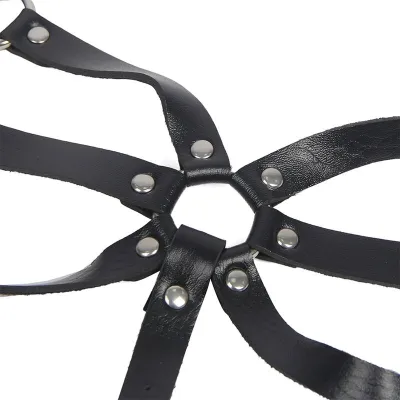 Körperharness Verstellbare Riemen Leder Schwarz – Subblime