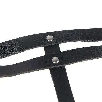 Black Leather Ring Chain Belt Os – Subblime