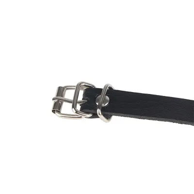 Black Leather Ring Chain Belt Os – Subblime