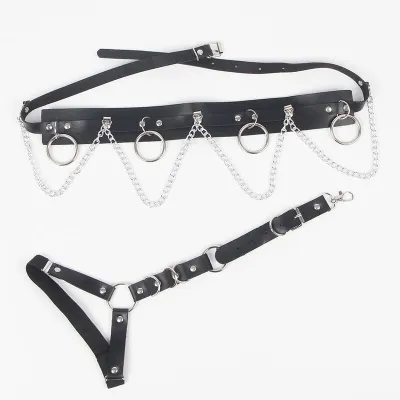 Belt and Garter with Rings and Chain – Subblime