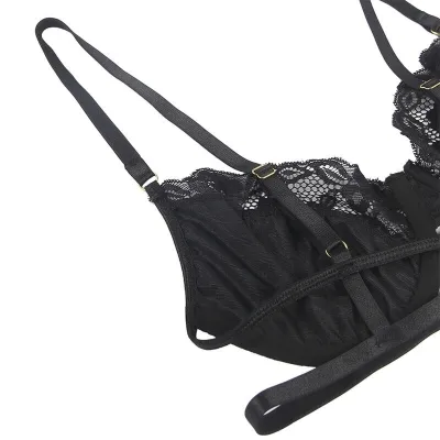3-Piece Lace Bra Set, Black, L/XL – Subblime