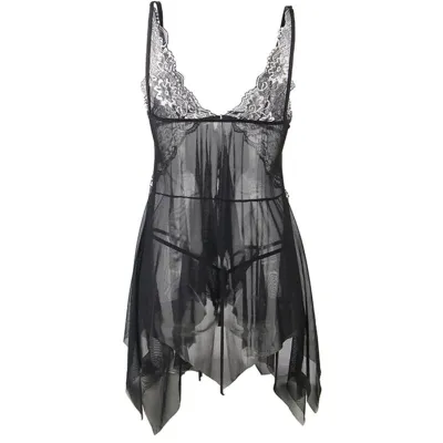 Babydoll Stoff Tüll Brust Spitze S/M – Subblime