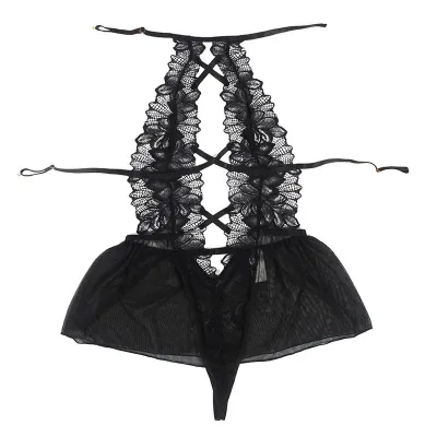 Teddy Neckholder Bareback Lace Black L/XL – Subblime