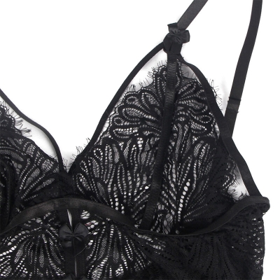 Babydoll Mit Verstellbaren Spitzenträgern Schwarz L/XL | Subblime