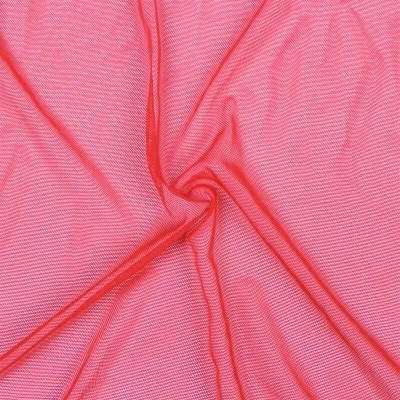 Transparent Fabric Coat With Lace Detail Red S/M – Sublime