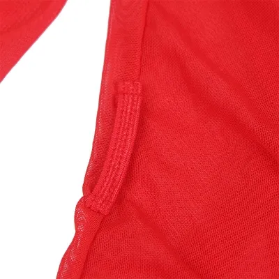 Transparent Fabric Coat With Lace Detail Red L/Xl – Sublime