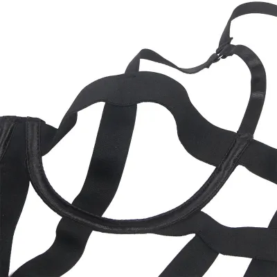Sexy Bodysuit with Cutouts, Black, S/M – Subblime