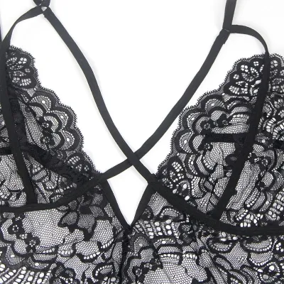 Spitzenbody Polizeikostüm Schwarz L/Xl – Subblime