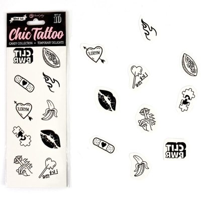 Set Mit 10 Temporären Tattoos Aus Der Candy Collection | Secret Play