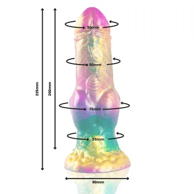 Iris Dildo With Rain Bow Colored Balls Of Pleasure – Epic