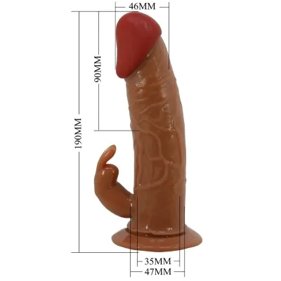 Marion Harness Universal Slip With Vibrating Dildo 19cm Brown – Pretty Love