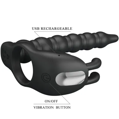 Blackney cock rings with vibrator plug – Pretty Love