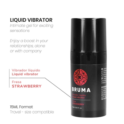 Flüssiger Vibrator Ultra Gleitend Erdbeere 15ml | Bruma