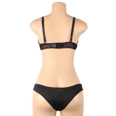 2-piece set consisting of a transparent bra and S/M shoes – Subblime